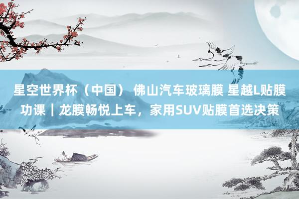 星空世界杯(中国) 佛山汽车玻璃膜 星越L贴膜功课|龙膜畅悦上车,家用SUV贴膜首选决策