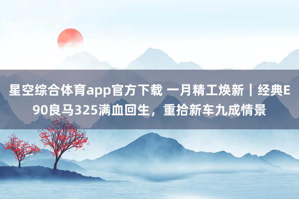 星空综合体育app官方下载 一月精工焕新|经典E90良马325满血回生,重拾新车九成情景