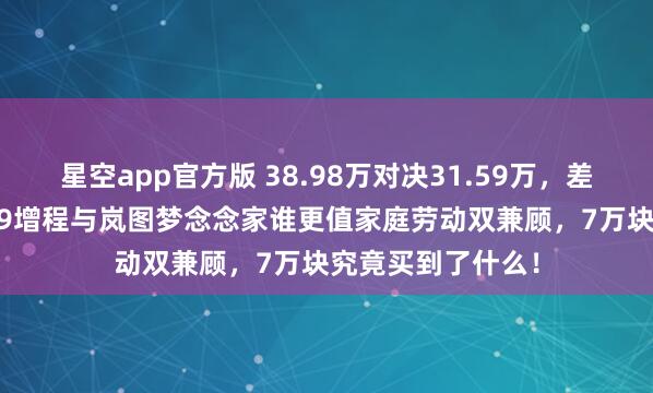 星空app官方版 38.98万对决31.59万,差价7.4万,智界V9增程与岚图梦念念家谁更值家庭劳动双兼顾,7万块究竟买到了什么!