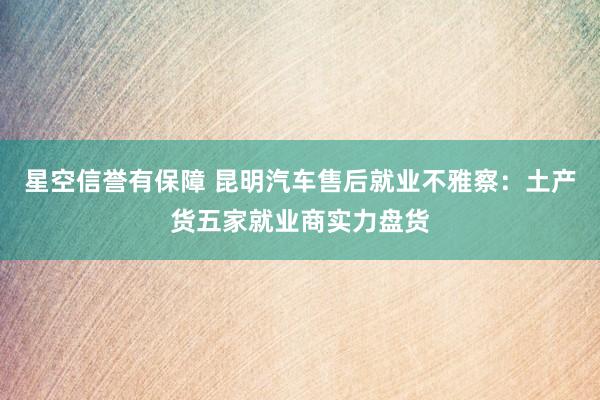 星空信誉有保障 昆明汽车售后就业不雅察:土产货五家就业商实力盘货