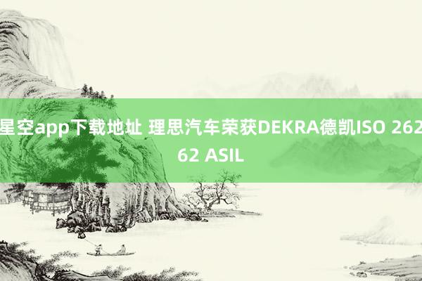 星空app下载地址 理思汽车荣获DEKRA德凯ISO 26262 ASIL