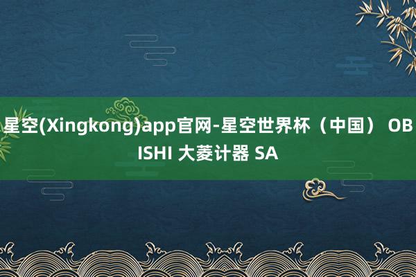 星空(Xingkong)app官网-星空世界杯（中国） OBISHI 大菱计器 SA